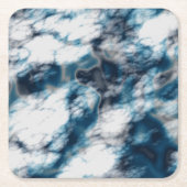 大理石（青） スクエアペーパーコースター (正面)