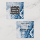 大理石（青） スクエア名刺 (正面/裏面)
