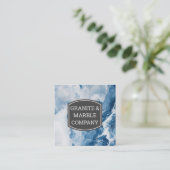 大理石（青） スクエア名刺 (スタンド正面)