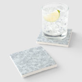 大理石（青） ストーンコースター (横)