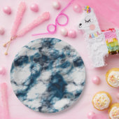 大理石（青） ペーパープレート (パーティー)