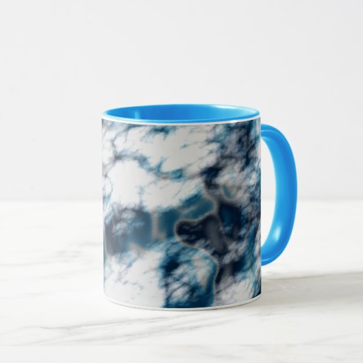 大理石（青） マグカップ (正面右)
