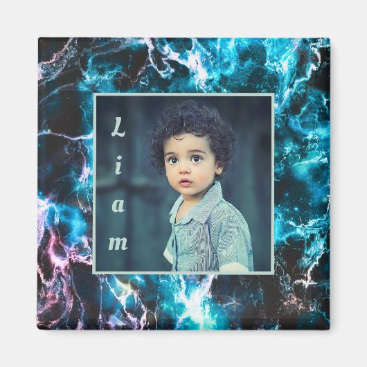 大理石(青) マグネット (正面)