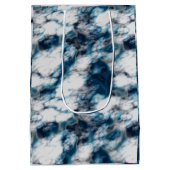 大理石（青） ミディアムペーパーバッグ (裏面)