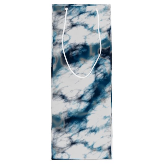 大理石（青） ワインギフトバッグ (裏面)