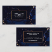 大理石（青） 名刺 (正面/裏面)