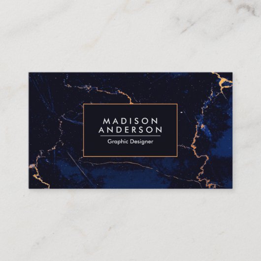 大理石（青） 名刺 (正面)
