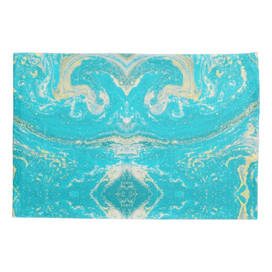 大理石（青） 枕カバー (裏面)