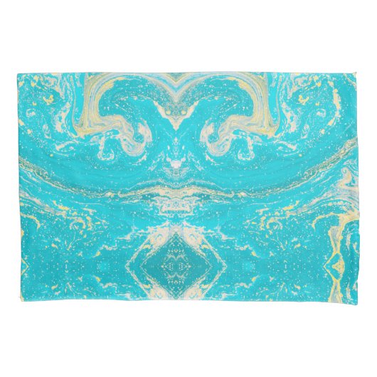 大理石（青） 枕カバー (正面)