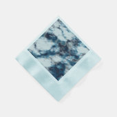 大理石（青） 縁ありカクテルナプキン (角)