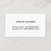 大理石(青) |金ゴールドグリッターストライプ 名刺 (裏面)