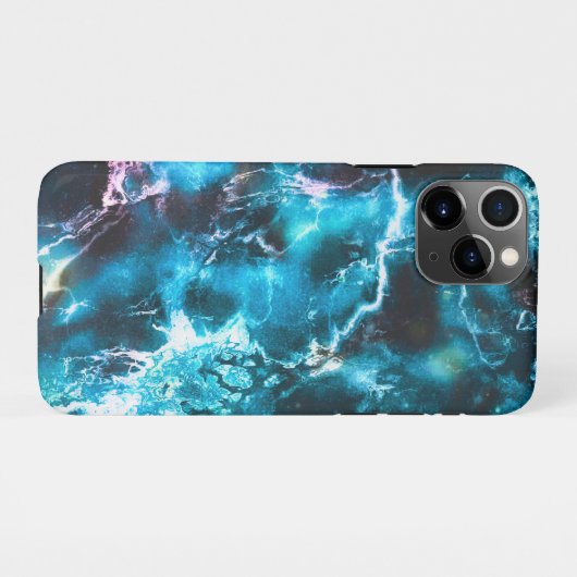 大理石（青） iPhoneケース (裏面横)