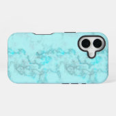 大理石（青） iPhone 16ケース (裏面横)
