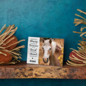 大理石 馬の記念品 馬の追悼プレート フォトプラーク (側面)