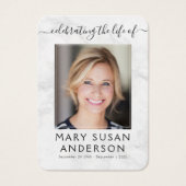 大理石（鳥）ショウジョウコウカンチョウ写真記念祈りの言葉カード (正面)