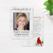 大理石（鳥）ショウジョウコウカンチョウ写真記念祈りの言葉カード (デスク)