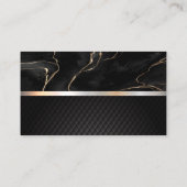 大理石 |黒いタイル |エステート実在ロゴ 名刺 (裏面)