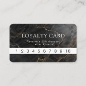 大理石、黒金ゴールド、サロンロイヤリティ 名刺 (正面)