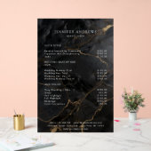 大理石、黒金ゴールド、サロン アクリルサイン (ウェディング)