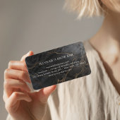 大理石、黒金ゴールド、サロン、ロイヤリティ 名刺