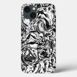 大理石 – 黒 – 壁紙 – パターン iPhone 13ケース