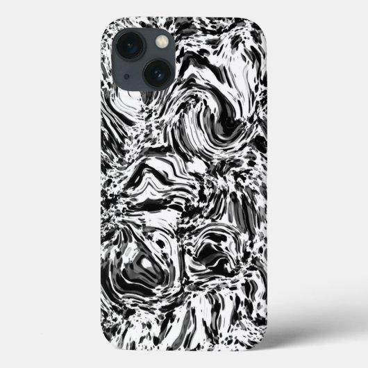 大理石 – 黒 – 壁紙 – パターン Case-Mate iPhoneケース (裏面)
