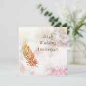 大理石 40周年結婚記念招待状 招待状 (スタンド正面)