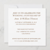 大理石 40周年結婚記念日招待状 招待状 (裏面)