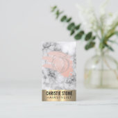 大理石 | Metal Trim Beautician Stylist 名刺 (スタンド正面)