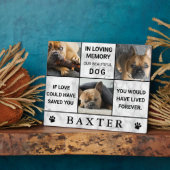 大理石Instaフォトコラージュ記念ペット記念 フォトプラーク (側面)