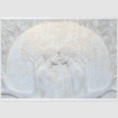 大理石LGBTQカップルの愛の彫刻X5Decopage 薄葉紙 (正面)