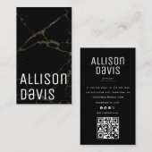 大理石QRコード 名刺 (正面/裏面)