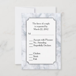 大理石RSVPとメニュー選択 出欠カード
