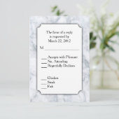 大理石RSVPとメニュー選択 出欠カード (スタンド正面)