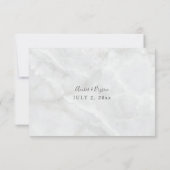 大理石RSVP No Mealカード 出欠カード (裏面)