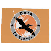 大生まれ抱き枕に旅行する ラージペーパーバッグ (裏面)