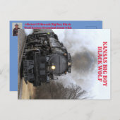 大男が湯気を立てて歩く ポストカード (正面/裏面)