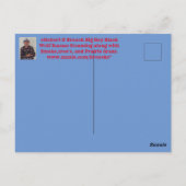 大男が湯気を立てて歩く ポストカード (裏面)