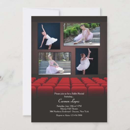 大画面4フォト招待状 招待状 (正面)