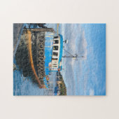 大番港のブルーボート ジグソーパズル (横)