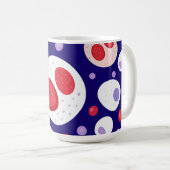 大白血球パターンのコーヒーマグ コーヒーマグカップ (正面右)
