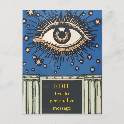 大目のパーソナライズ、変更文字 ポストカード (正面)