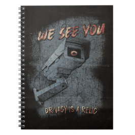 大目を見張る – テクノ – ディストピアのストリートウェアデザイン ノートブック