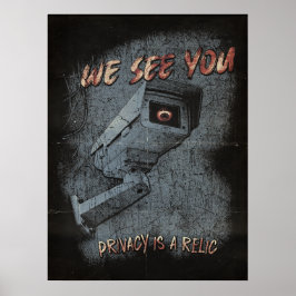 大目を見張る – テクノ – ディストピアのストリートウェアデザイン ポスター