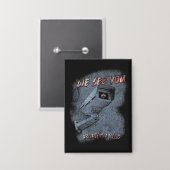 大目を見張る – テクノ – ディストピアのストリートウェアデザイン 缶バッジ (正面/裏面)