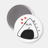 大石井おにぎり磁石（白） マグネット (正面/裏面)