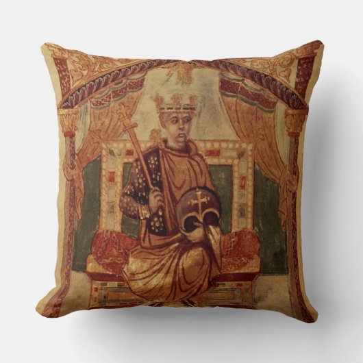 大石柱1152 f.3vカール大帝(Carolusマグナス、チャールズ クッション (正面)