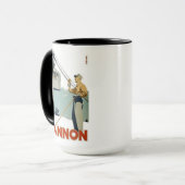 大砲のスキーポスター マグカップ (正面左)