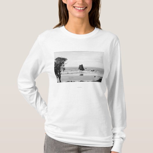 大砲のビーチ、針とのオレゴン場面 Tシャツ (正面)