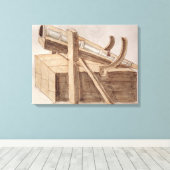 大砲の計画 キャンバスプリント (インサイチュ (ウッドフロア))